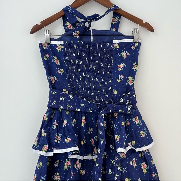 NWOT Gunne Sax x ModCloth Twirling Moments Blue Floral Peplum Dress S - Picture 10 of 16